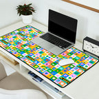 Colorful back to school mosaic pattern Desk Mat Gallery Image 2