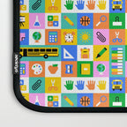 Colorful back to school mosaic pattern Laptop Sleeve Gallery Image 3