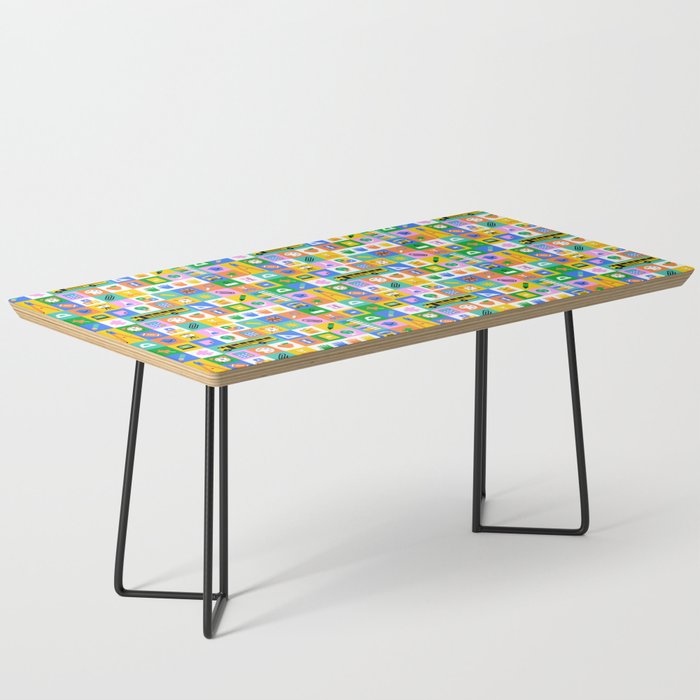 Colorful back to school mosaic pattern Coffee Table Gallery Image 1