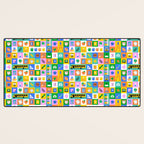 Colorful back to school mosaic pattern Desk Mat Gallery Image 3