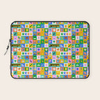 Colorful back to school mosaic pattern Laptop Sleeve Gallery Image 1