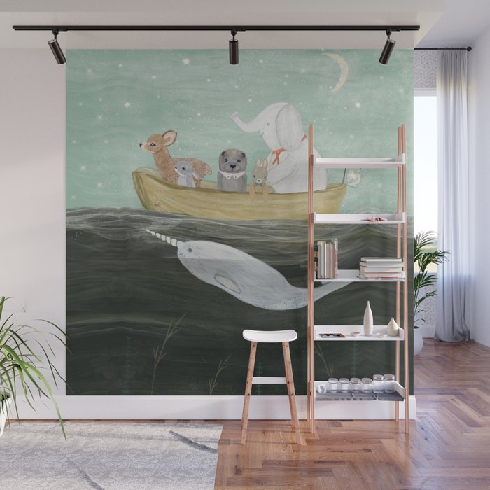 little yellow boat Wall Mural Gallery Image 1