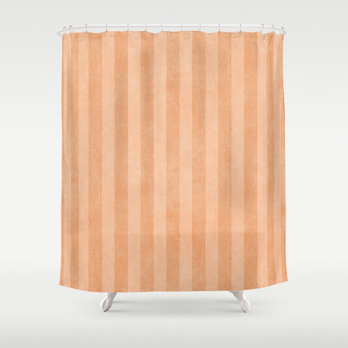 STRIPES - 004 - peach Shower Curtain Gallery Image 1