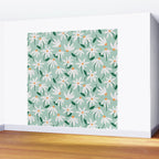 Drifting Daisies #2 - green tangerine Wall Mural Gallery Image 2