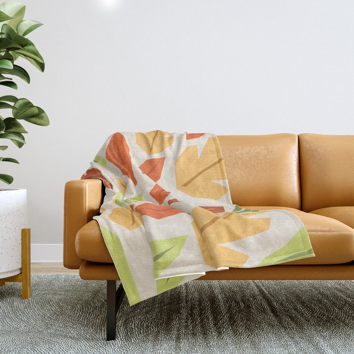 Autumn leaves Throw Blanket Gallery Image 1