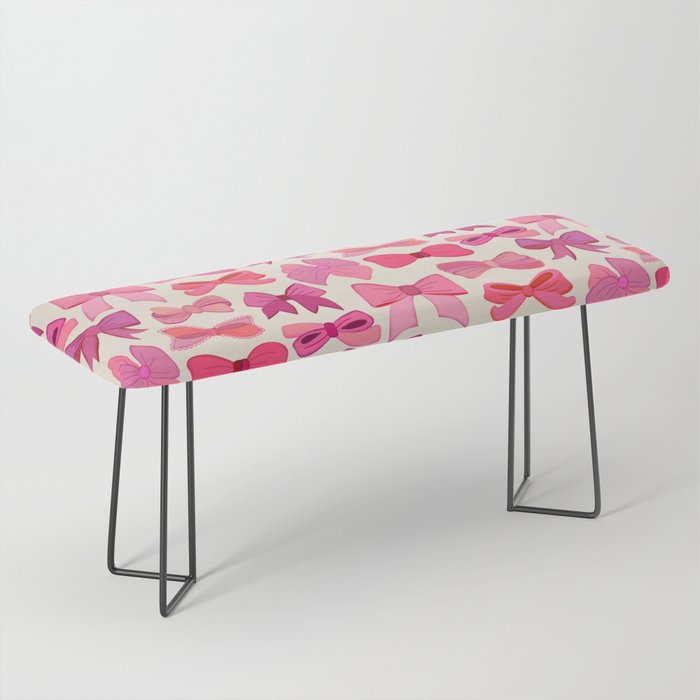 Vintage Pink Bows Bench Gallery Image 1