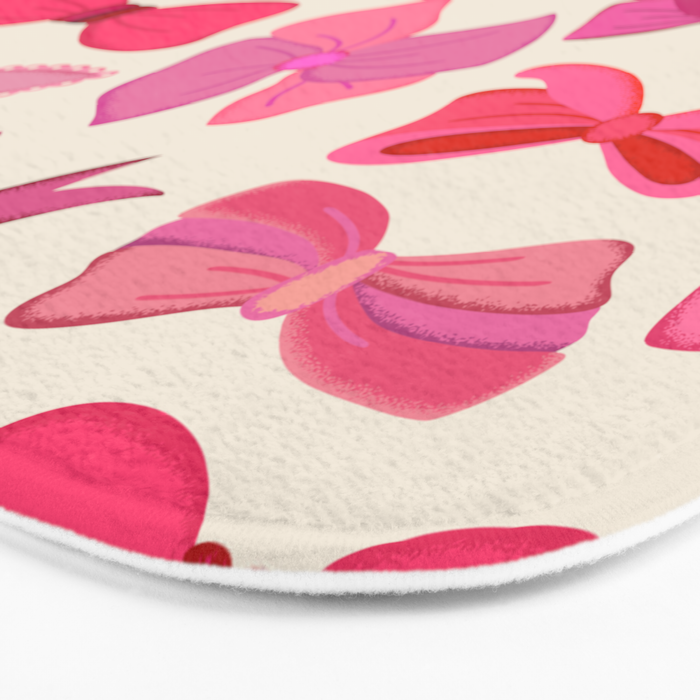 Vintage Pink Bows Bath Mat Gallery Image 3