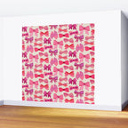 Vintage Pink Bows Wall Mural Gallery Image 2
