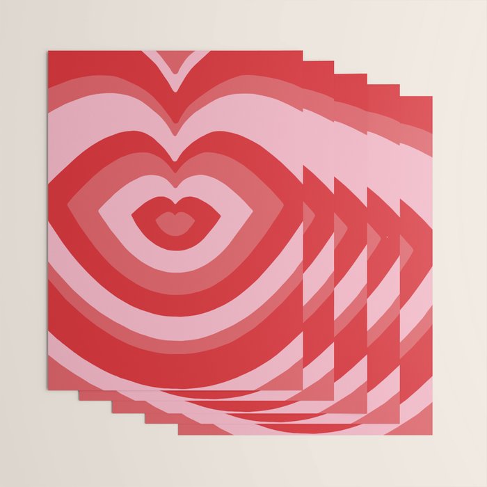 Hypnotic Cherry Lips Wrapping Paper Gallery Image 3