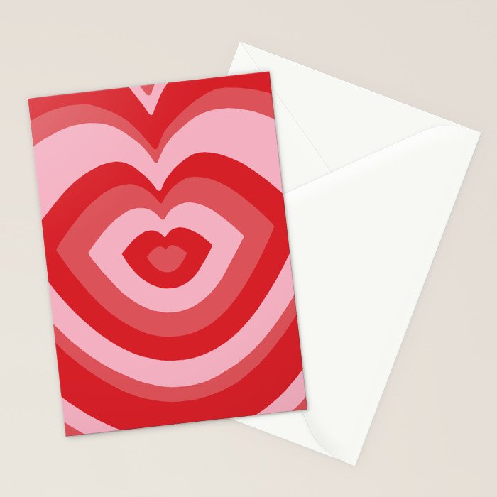 Hypnotic Cherry Lips Stationery Card Gallery Image 2