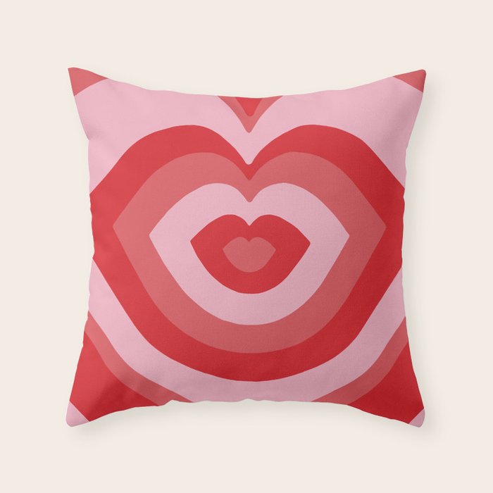 Hypnotic Cherry Lips Throw Pillow Gallery Image 6