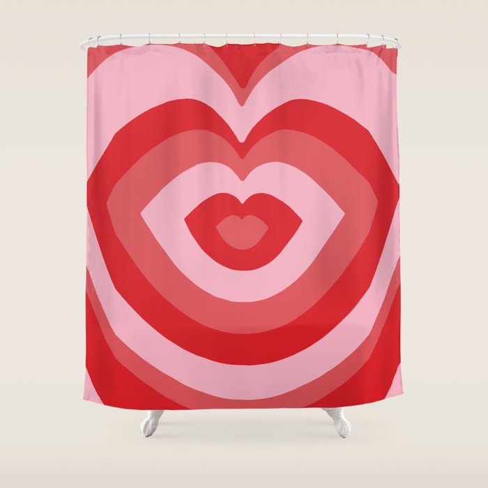 Hypnotic Cherry Lips Shower Curtain Gallery Image 1
