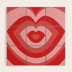 Hypnotic Cherry Lips Wood Wall Art Gallery Image 1
