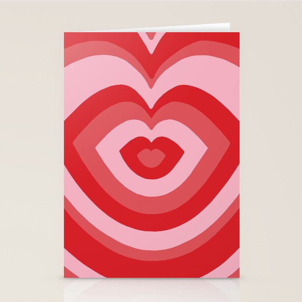 Hypnotic Cherry Lips Stationery Card Gallery Image 2