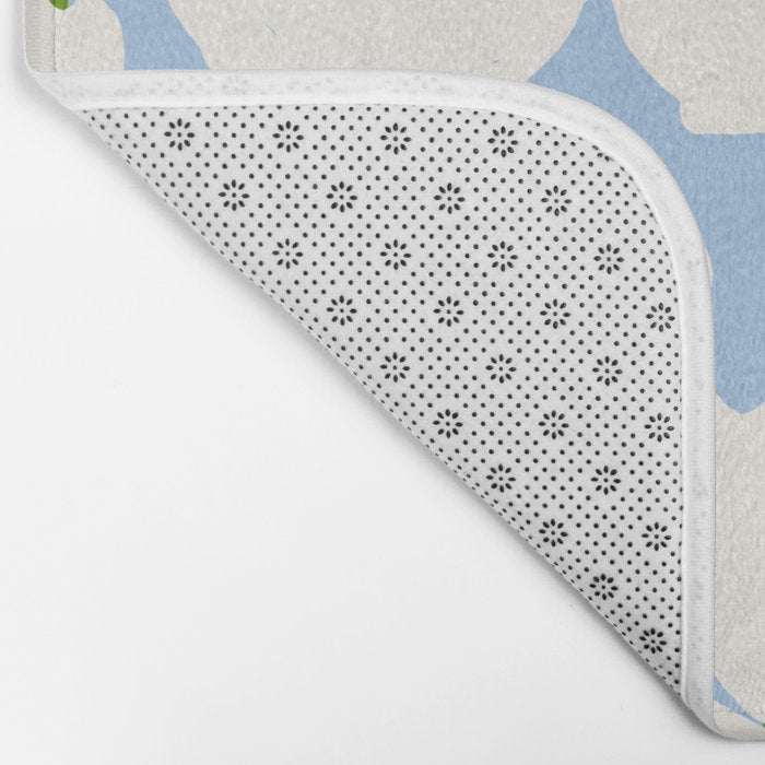 Buttercup field - blue Bath Mat Gallery Image 2