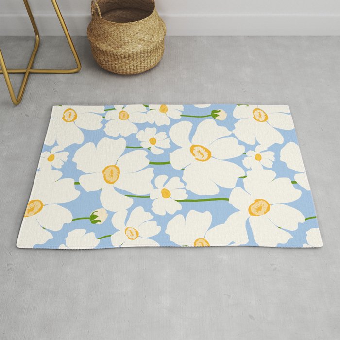 Buttercup field - blue Rug Gallery Image 1