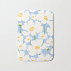 Buttercup field - blue Bath Mat Gallery Image 1