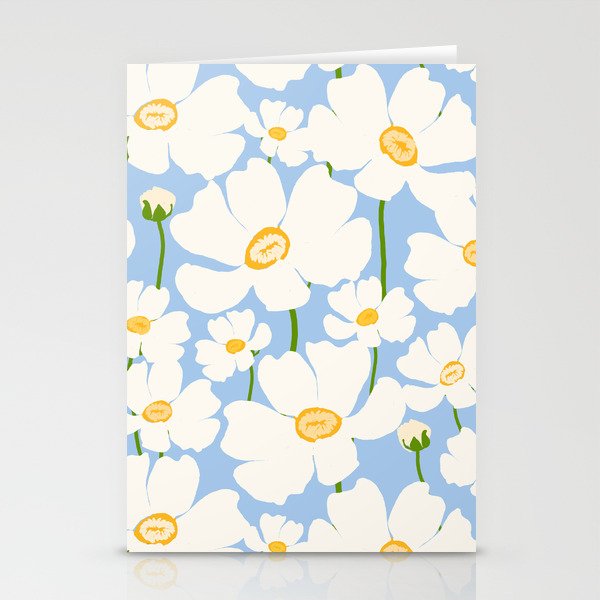 Buttercup field - blue Stationery Card Gallery Image 2