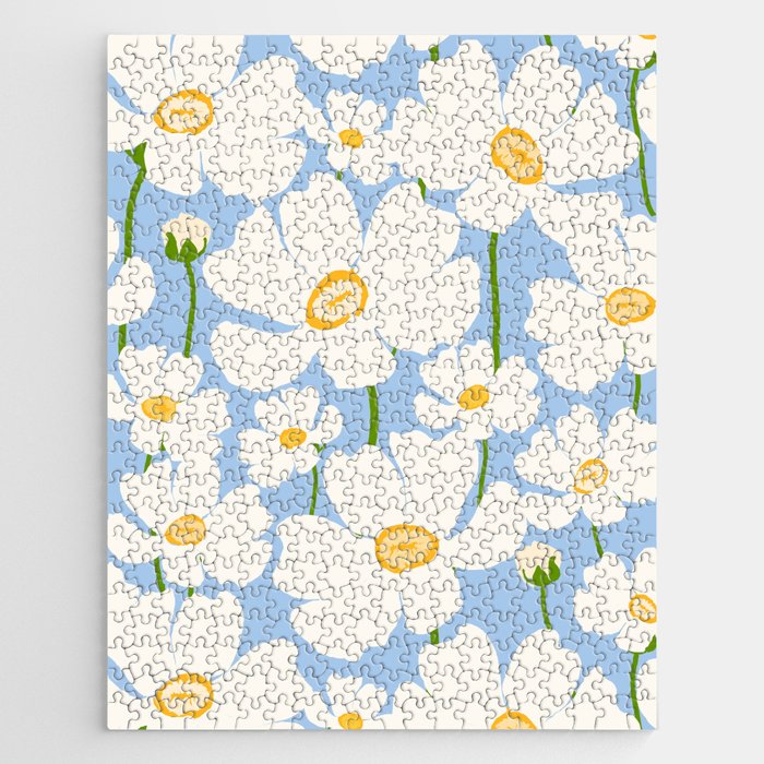 Buttercup field - blue Jigsaw Puzzle Gallery Image 1