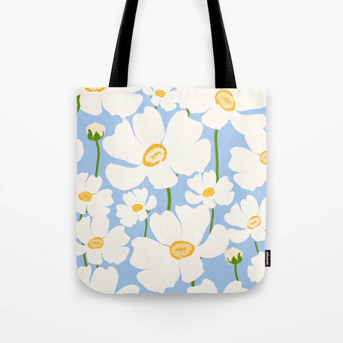Buttercup field - blue Tote Bag Gallery Image 1
