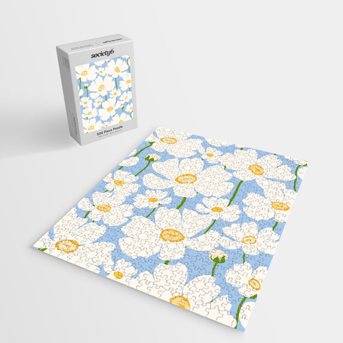 Buttercup field - blue Jigsaw Puzzle Gallery Image 2