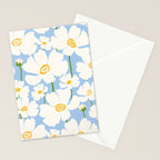 Buttercup field - blue Stationery Card Gallery Image 2