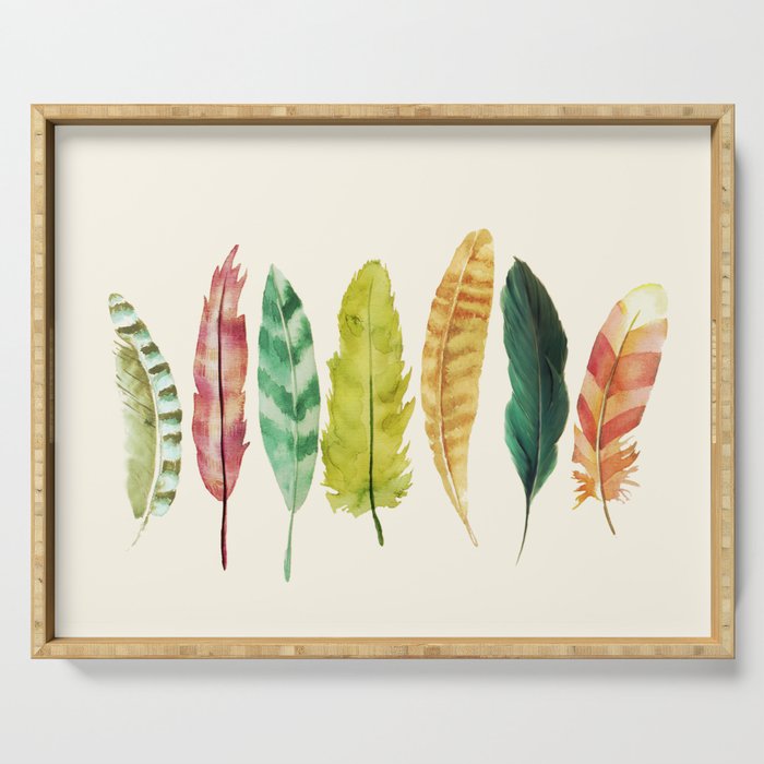 Feathers Serving Tray Gallery Image 1