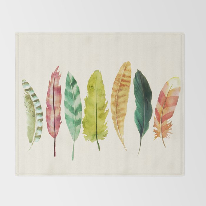 Feathers Throw Blanket Gallery Image 2