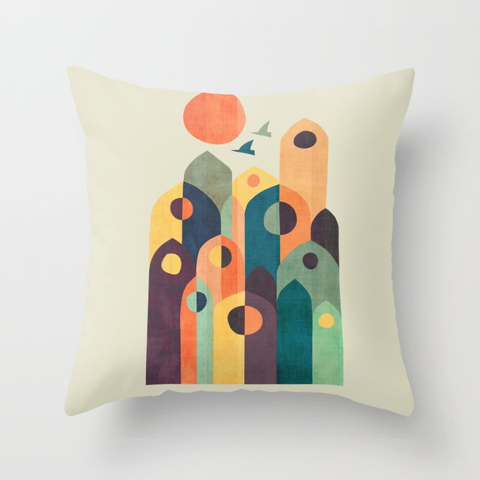 Ancient city Throw Pillow Gallery Image 6