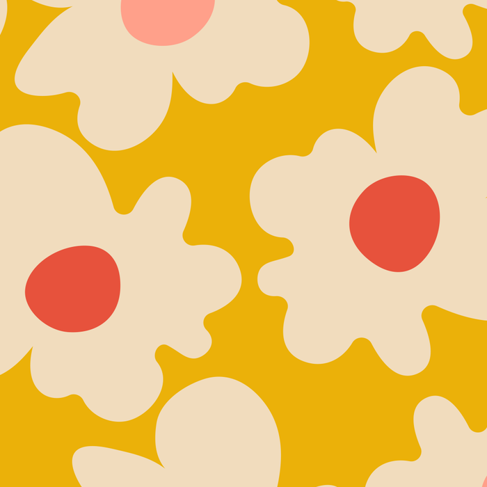 Abstract Flower Shape - Yellow, Red and Peach  Coffee Mug Gallery Image 2