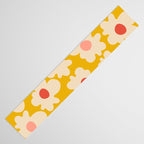 Abstract Flower Shape - Yellow, Red and Peach  Table Runner Gallery Image 3