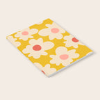 Abstract Flower Shape - Yellow, Red and Peach  Notebook Gallery Image 2
