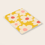 Abstract Flower Shape - Yellow, Red and Peach  Notebook Gallery Image 3