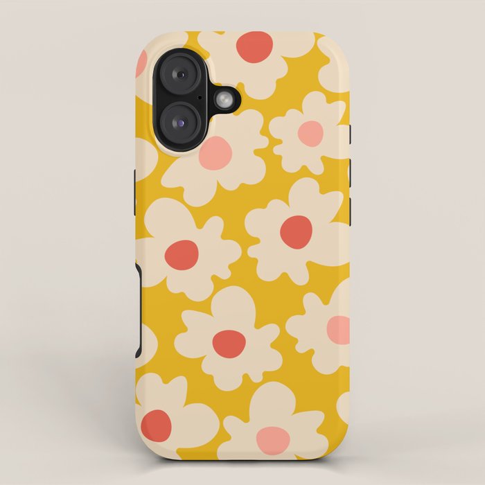Abstract Flower Shape - Yellow, Red and Peach  iPhone Case Gallery Image 1