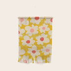 Abstract Flower Shape - Yellow, Red and Peach  Wall Hanging Gallery Image 1