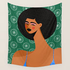 Retro Sun Patterned Dress Wall Tapestry Gallery Image 4
