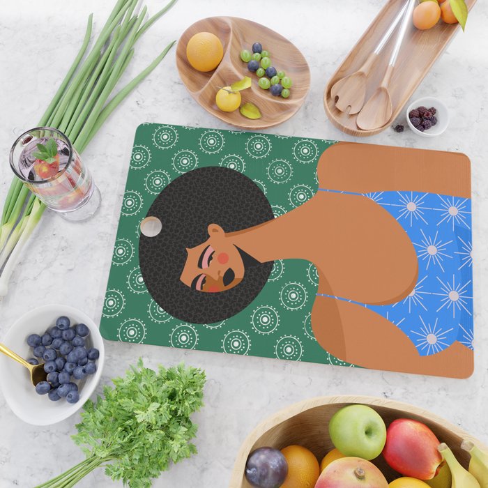 Retro Sun Patterned Dress Cutting Board Gallery Image 2