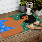 Retro Sun Patterned Dress Outdoor Rug Gallery Image 2