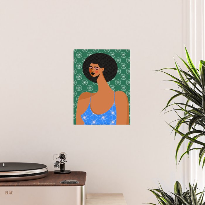 Retro Sun Patterned Dress Poster Gallery Image 2