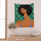 Retro Sun Patterned Dress Wall Tapestry Gallery Image 2