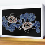 Authentic Aboriginal Art - Sea Turtles 2 Wall Mural Gallery Image 2