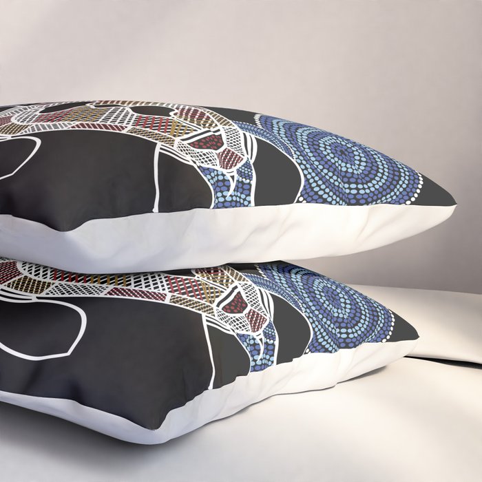 Authentic Aboriginal Art - Sea Turtles 2 Pillow Sham Gallery Image 3