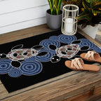 Authentic Aboriginal Art - Sea Turtles 2 Outdoor Rug Gallery Image 2