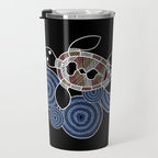 Authentic Aboriginal Art - Sea Turtles 2 Travel Mug Gallery Image 3