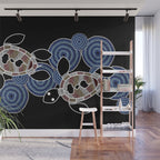 Authentic Aboriginal Art - Sea Turtles 2 Wall Mural Gallery Image 1