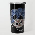 Authentic Aboriginal Art - Sea Turtles 2 Travel Mug Gallery Image 2