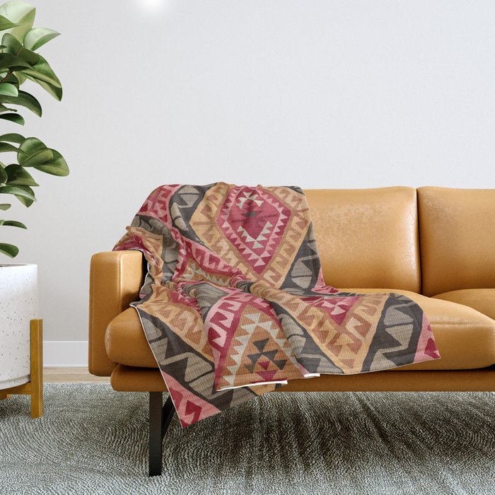 Sunset Kilim Throw Blanket Gallery Image 1