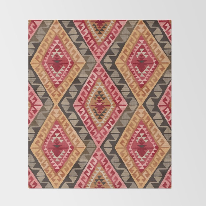 Sunset Kilim Throw Blanket Gallery Image 2