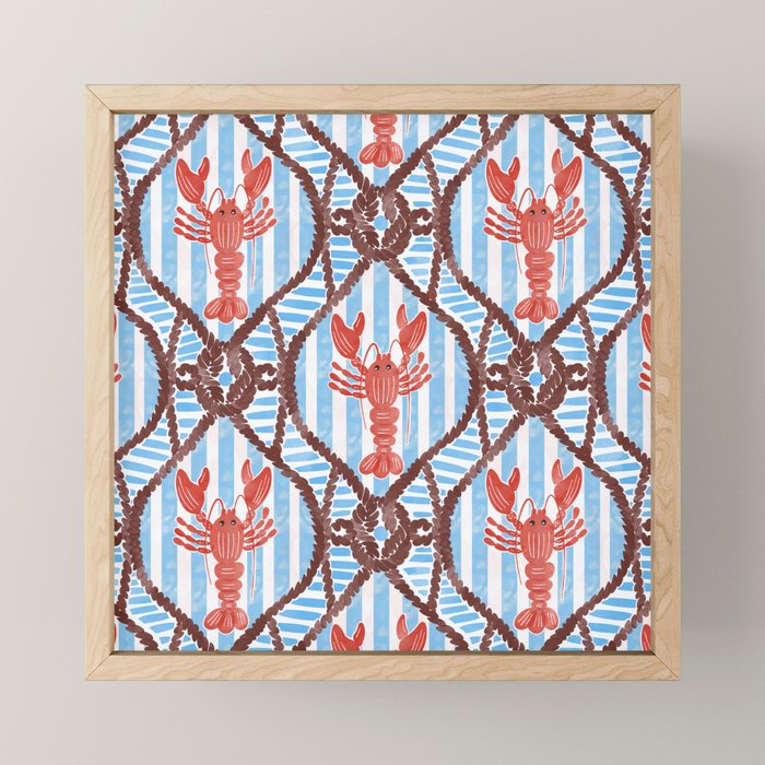 Coastal Lobster Elegance Mini Art Print Gallery Image 1