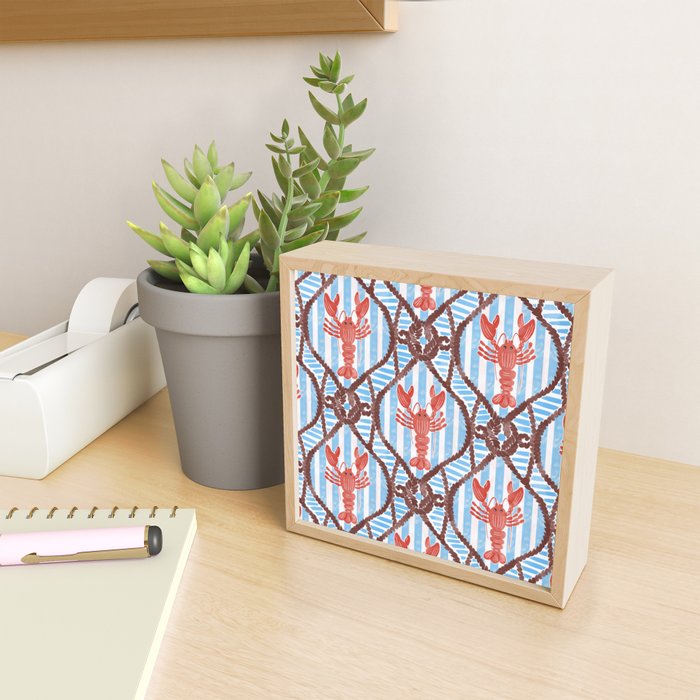 Coastal Lobster Elegance Mini Art Print Gallery Image 2